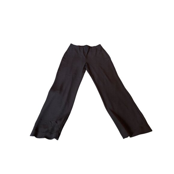 Boston Proper Flared Stretch Pants Size S Black Wide Leg Minimalist Travel - Picture 2 of 9